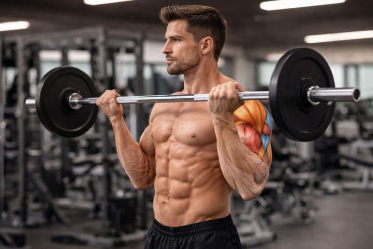 Curl barre : technique parfaite, variantes et programmation pour des biceps massifs